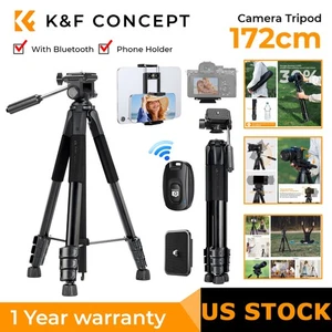 K&F CONCEPT 68'' Trépied de caméra léger DSLR Tripod se tient pour iPhone Samsung