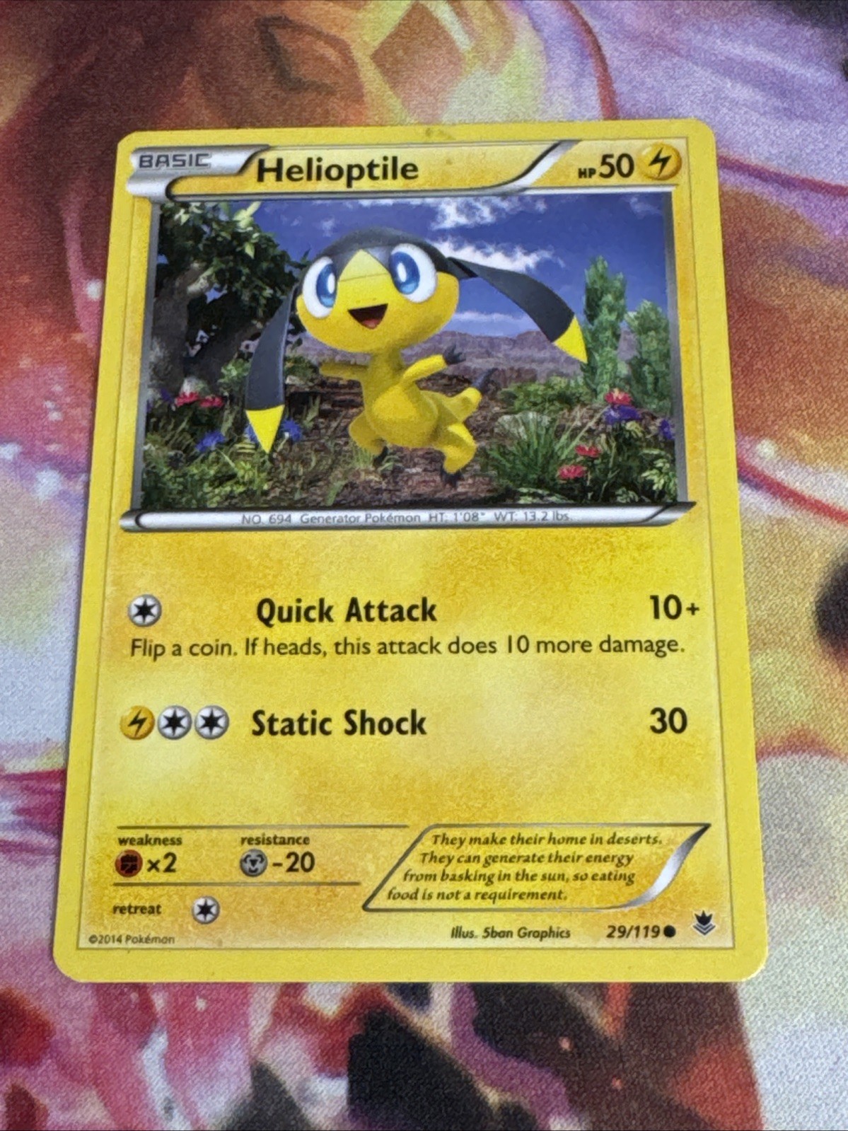 Helioptile 29/119 Common Phantom Forces Pokemon MP