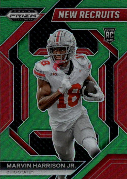 2024 Panini Prizm Draft Picks Marvin Harrison Jr. #NR-MHJ New Recruits Green 28C