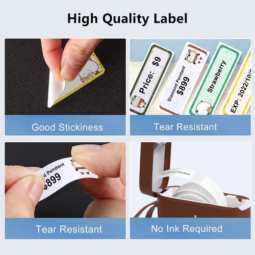 (14x40mm(160 Sheets)Forest Series)Label Paper Thermal Printing Paper Name TDW - Afbeelding 5 van 8