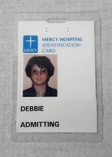 VINTAGE MERCY HOSPITAL TOLEDO OHIO EMPLOYEE BADGE ID CARD