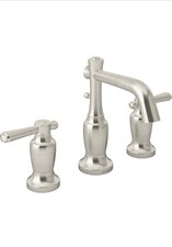 Symmons SLW-5412-STN Degas Widespread 2-Handle Bathroom Faucet Drain Satin Nic