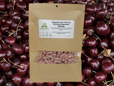 Organic Tart Cherry Extract (Prunus cerasus) capsules 500mg and 650mg
