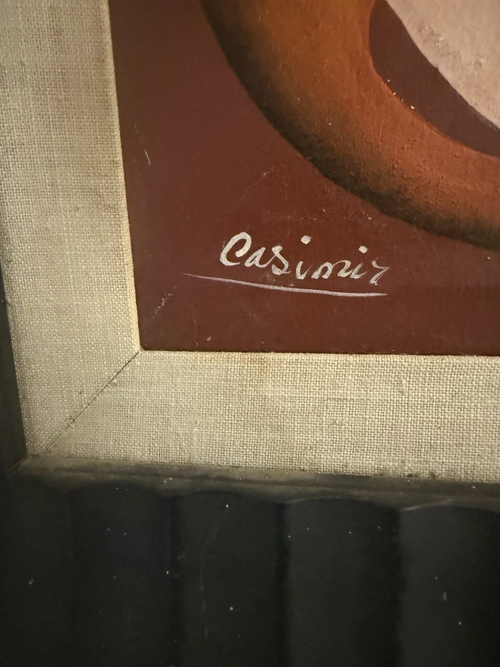 Lienzo Original Laurent Casimir Pintura al Óleo Haitiano 22.5 x 19.25 Firmado ÚNICO EN SU CLASE Foto 2 de 4