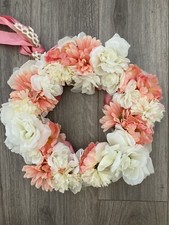 Homemade Floral Baby Girl Mobile Pink Coral White