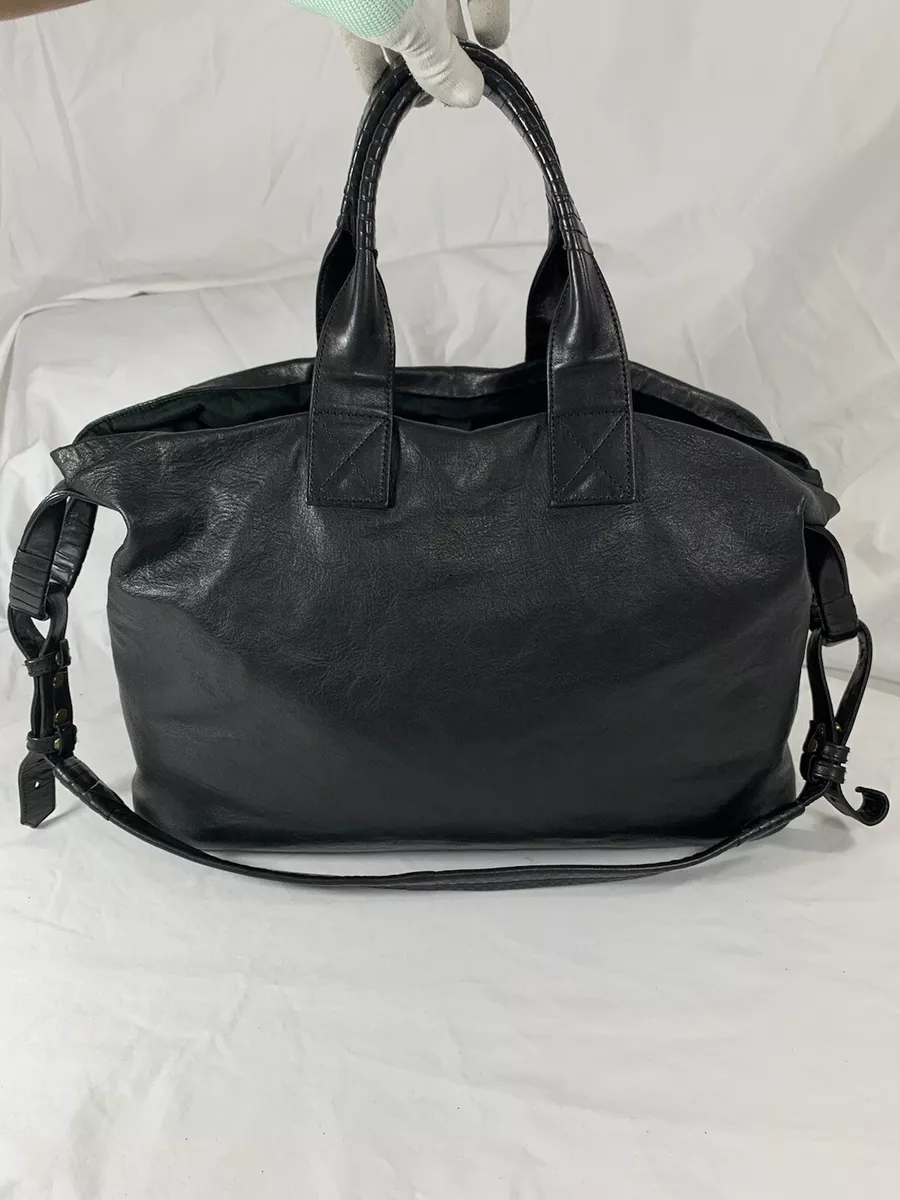 Cornelian Taurus by Daisuke Iwanaga large black leather shoulder bag tote  unisex