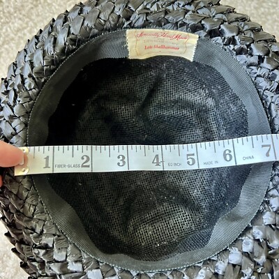 Vintage handmade LOIS SHELLHAMMER Braided Bowler Straw Hat 