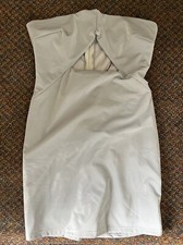 FASHION NOVA LENA FAUX LEATHER MINI DRESS GRAY MEDIUM NWT (B29)