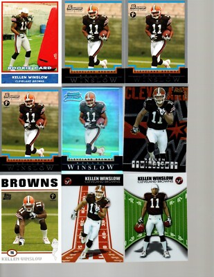 Kellen Winslow, JR. Collection 36 Cards 32 Different Card High Beckett Value $47