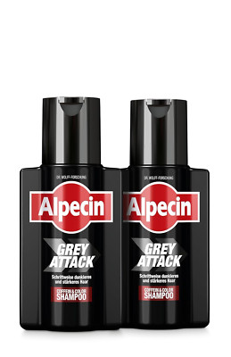 Alpecin Grey Attack Coffein & Color Shampoo, 2 X 200 ml