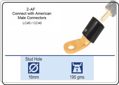 Female Terminal Connector 2-AF 45 Deg Angle Fits 2-MPC  LC40 Male Ends Pack of 1