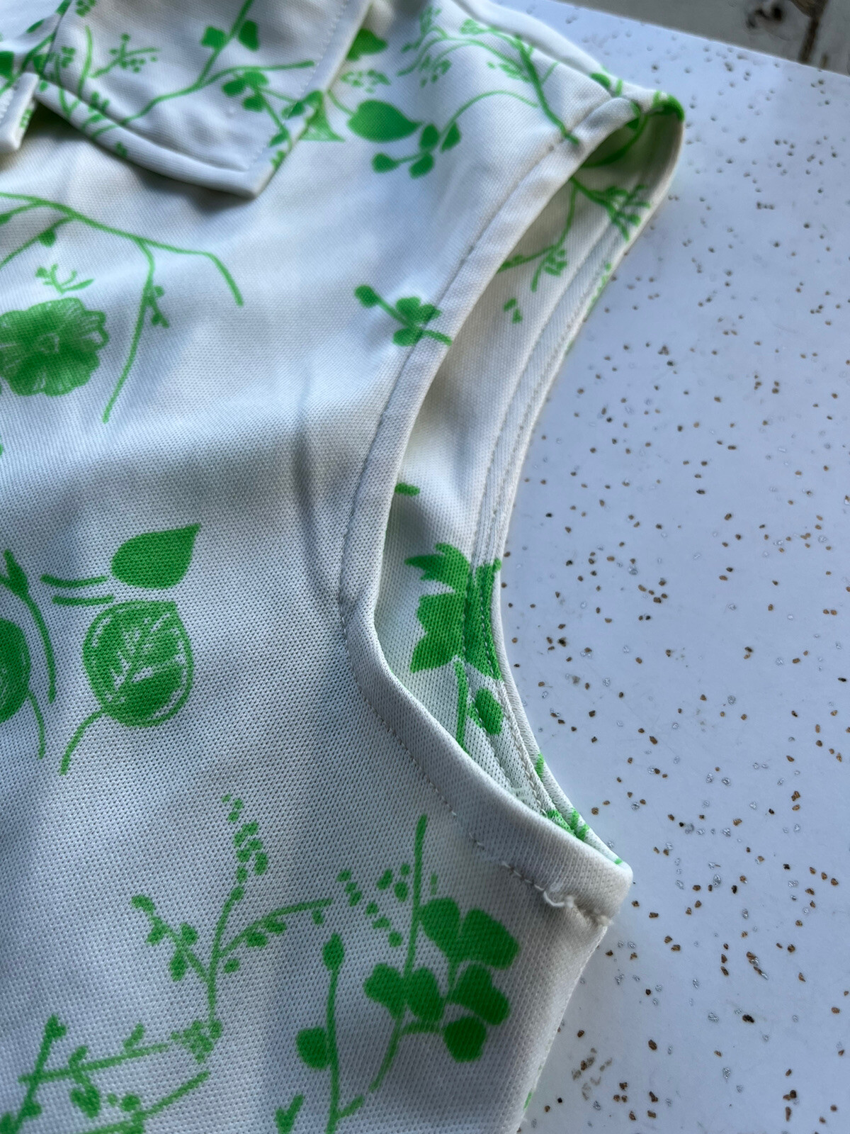 Vtg Beher Womans button front Polyester Sleeveles… - image 8