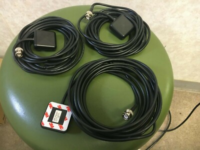 *NEW* Lot of (3) Ext GPS Antennas, 25 ft (MIL-C-17F) RG-58 cable, BNC connector