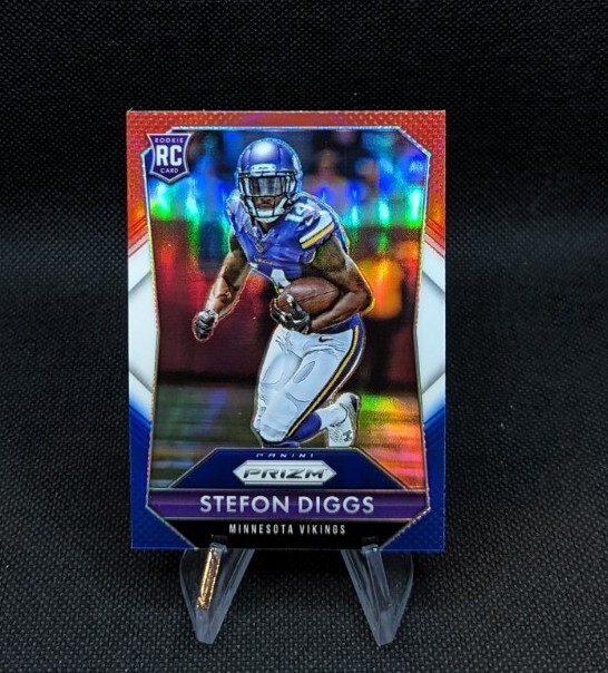 2015 Prizm Stefon Diggs Red White Blue Prizm Rookie Card RC #285 Vikings BILLS