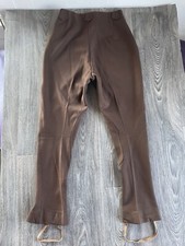 Jodhpurs Horse Riding Pants Vtg 40s Equestrian Breeches Conmar Wool Brown 28x29