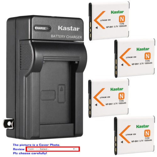 Kastar Battery Wall Charger for Sony NP-BN1 BC-CSN Sony Cyber-shot DSC-WX150 - Picture 1 of 11