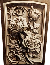 Rose 3d relief