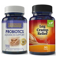Probiotics Digestive Health Leg Cramp Muscle Spasms Relief Dietary Supplement