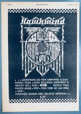 HAWKWIND 1972 vintage UK POSTER ADVERT DOREMI FASOL LATIDO Barney Bubbles