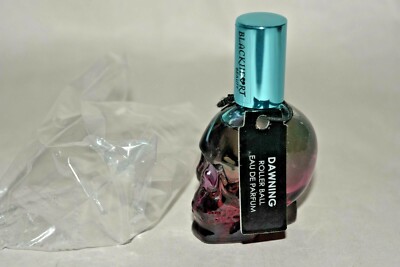 New Hot Topic BLACKHEART BEAUTY HTF Retired Skull Rollerball Perfume Dawning EDP