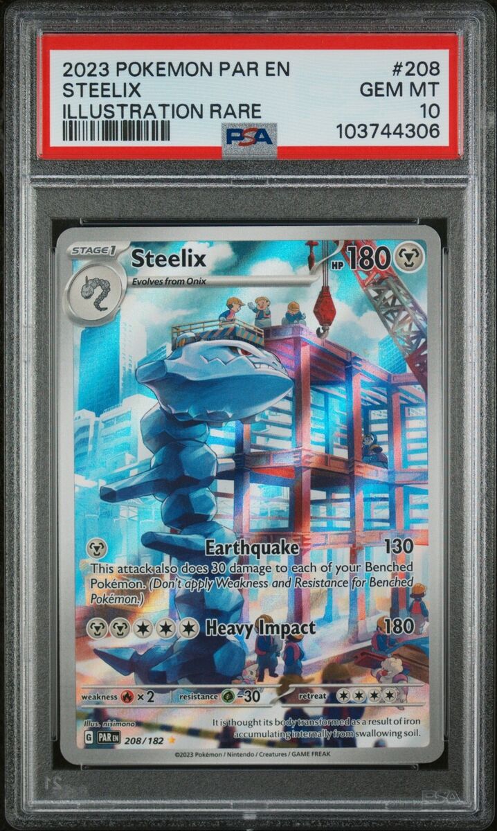 PSA 10 GEM MINT Steelix 208/182 Illustration Rare Pokemon PSA 10 GEM MINT Steelix 208/182 Illustration Rare Pokemon