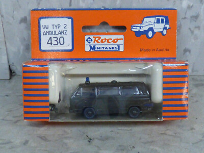 Roco Minitanks  (NEW) Modern West German VW T2 Ambulance Van Lot #2457K