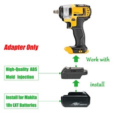 1 Adapter for Makita 18V BL1840B LXT Battery to Power for Dewalt 20V MAX Tools