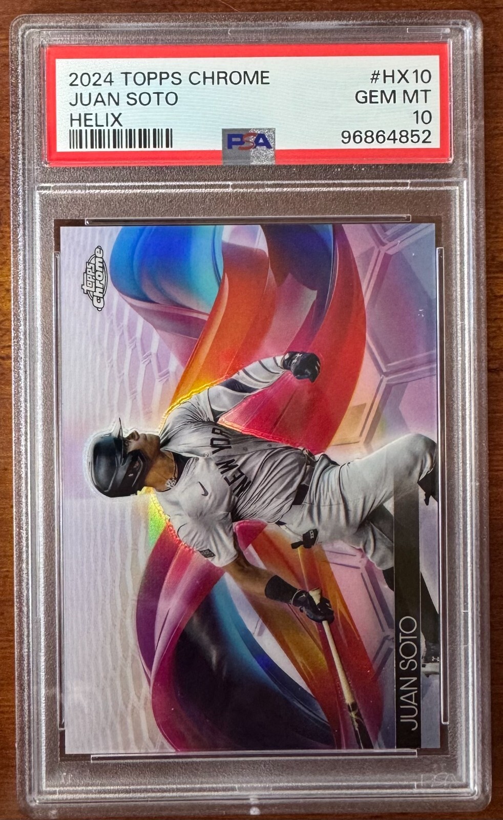 2024 Topps Chrome Helix Juan Soto #HX10 PSA 10 GEM MINT So Beautifully Vibrant!