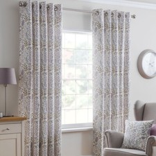 Image of Belfield Furnishings Everley Ready Made Lined Curtains - Floral Pattern