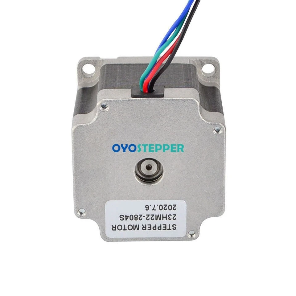 Nema 23 Stepper Motor 0.9deg 178oz.in 2.8A 57x56mm 1/4″ Single Shaft 4 Wires - Image 2 of 4