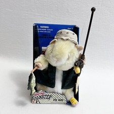 Gemmy DANCING HAMSTER Fishing Fly Guy Dances Plays Hooked On A Feeling VTG