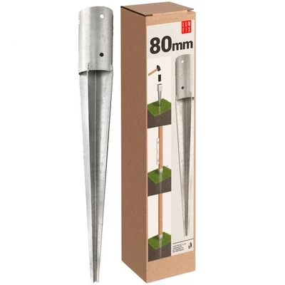 LUN FIX Douille de sol à impact Ø80 mm poteau rond support de poteau douille à impact