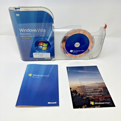 Microsoft Windows Vista Business SP1 32-Bit CD w/ Product Key   Untested