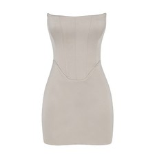 House of CB Magdalena Oyster Bustier Corset Mini Strapless Dress