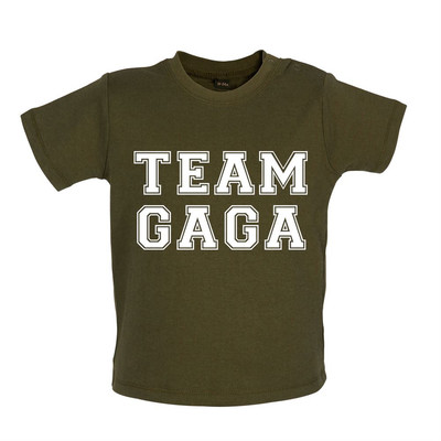 Team Gaga - Baby T-Shirt / Strampler - Sänger Song Love Lady Fan Tour Gig Lyrics
