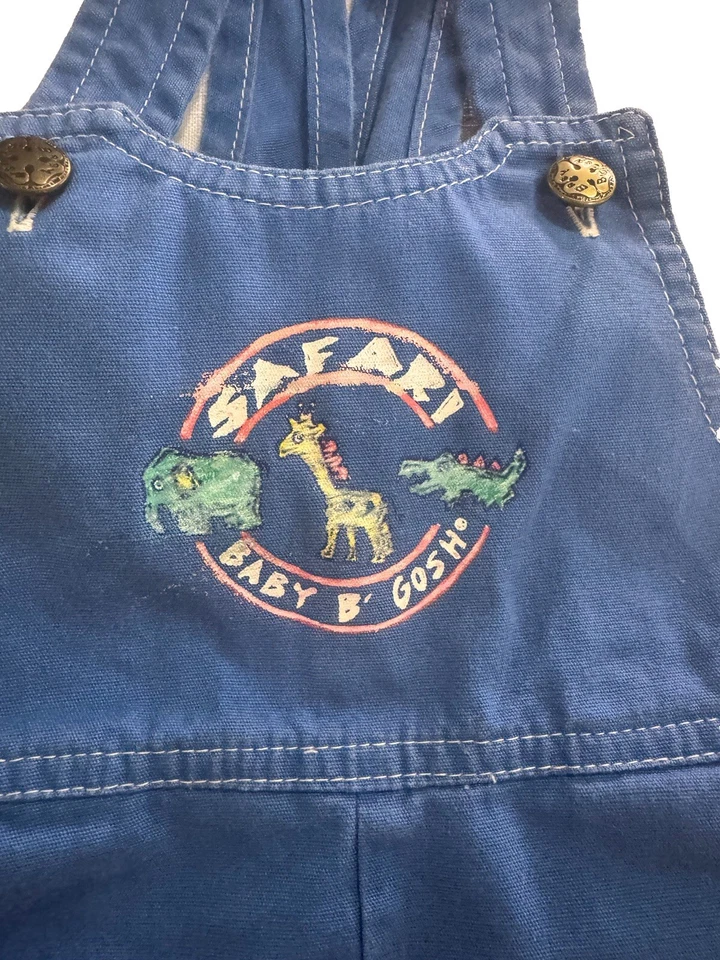 Pantalones cortos de safari azules vintage OshKosh Baby B’gosh 24 meses #J Foto 3 de 4