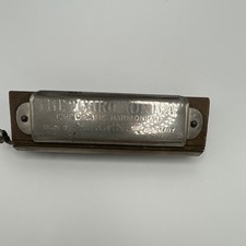 HOHNER Chromonica Chromatic Harmonica Key of D Chrome Plated Silver/Brown