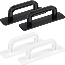 4 Pack Stick On Cabinet Handles, Self Adhesive Door Handle No Drill Self Stick