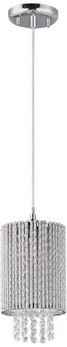 ET2 Spiral Collection 6" Wide Modern Chrome and Crystal Mini Pendant - Picture 2 of 2