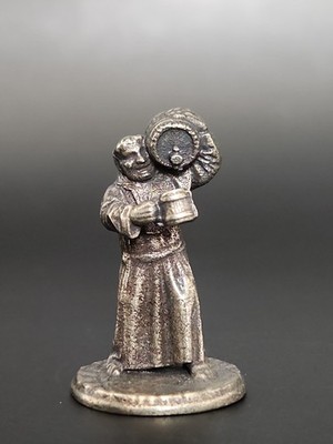 Solid Metal Medieval Man Miniature Figure, Heavy and Sturdy 