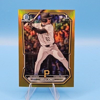 2026 Bowman Chrome Jared Jones 1st Bowman True Gold /50 Pittsburgh Pirates