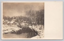 RPPC The Mill in Winter by Edward W. Refield c1920 AZO Unposted