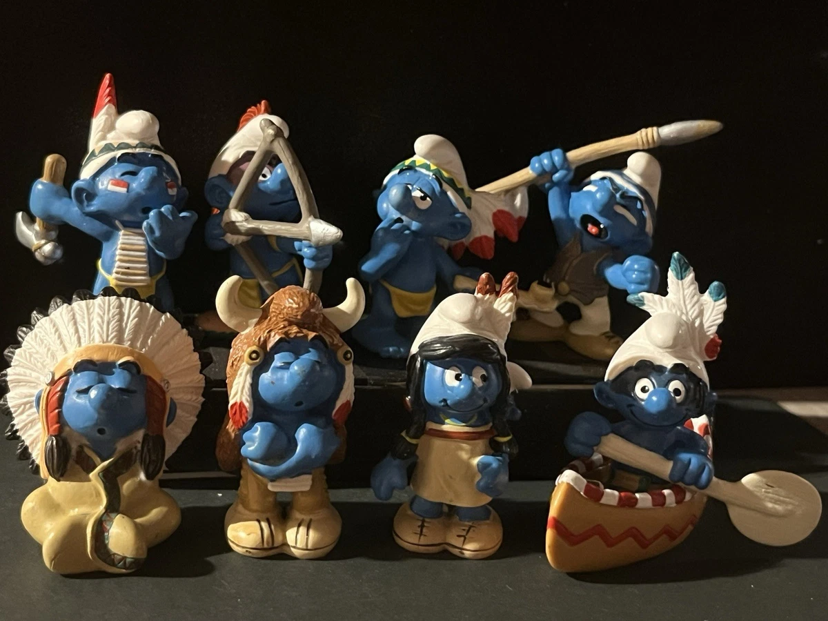 Lot 2 Peluches Schtroumpfs Vintage 1981-1983 30cm Schtroumpfette #K18 - Jeux & Jouets