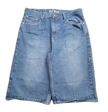 Old Skool VTG Y2K Big Baggy Wide-leg Denim Shorts Men 38 x 15 Hip-hop Skater