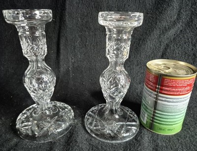 Paar Vintage Waterford Kristall Retired Bethany Kerzenständer 19 cm makellos