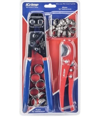 iCRIMP Ratchet PEX Cinch Tool with Removing function for 3/8 to 1-inch Stainl...