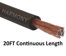 Harmony Audio 8 Gauge 8GA Car Stereo Matte Black Power Cable Amp Wire - 20 FT