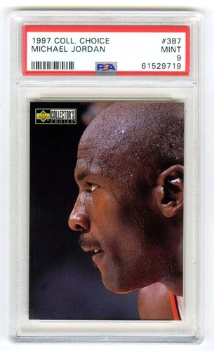 MICHAEL JORDAN~POP 90~1997 UD COLLECTOR CHOICE MICHAEL'S MAGIC PSA-9 MT CARD#387