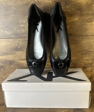Anne Klein AK Sport AK7URSALA2 Ballet Flats Women 9 1/2M Black Toe Buckle New