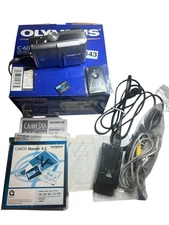 Olympus C-60 Zoom Digital Camera 6.1MP Tested Works Battery Card Guide Remote